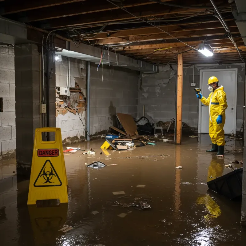 Flooded Basement Electrical Hazard in Trail Creek, IN Property